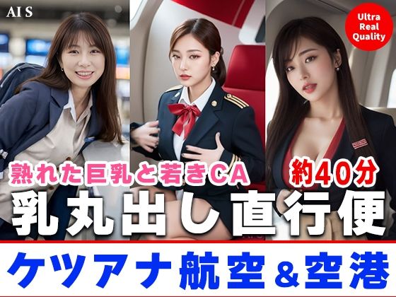 【イラスト・CG集】【約40分】『ケツアナ航空＆空港』熟れた客室乗務員、制服を脱ぎ去り淫乱発着。-AIで描く究極の美女達-❤｜評価