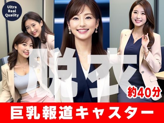 【イラスト・CG集】【約40分】『女性キャスターの乳揉み』巨乳と知性の仮面が外れるとき。-AIで描く究極の美女達-❤｜評価