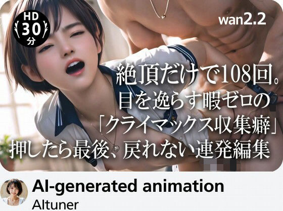 【3DCG】【30分HD】 絶頂だけで108回。目を逸らす暇ゼロの「クライマックス収集癖」──押したら最後、戻れない連発編集❤｜評価4.50