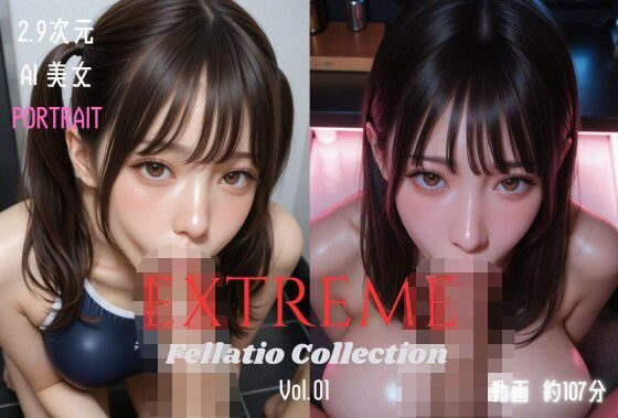 【3DCG】2.9次元AI美女 PORTRAIT EXTREME Fellatio Collection VOL.01 AI SEX 動画集❤｜評価5.00