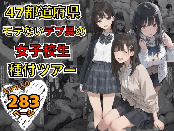 【イラスト・CG集】47都道府県 デブ男の女子校生種付ツアー❤｜評価4.00